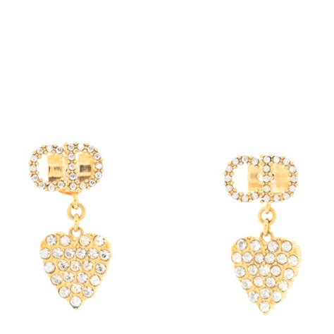 christian dior heart earrings|christian mise en Dior earrings.